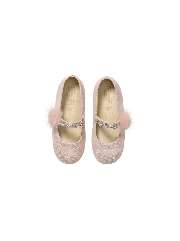 Single Strap Swarovski Crystals Embellished Ballerinas