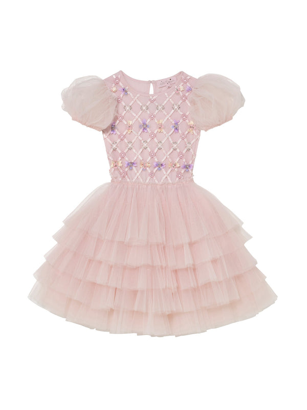 Floral Lattice Tutu Dress