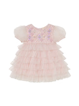 Bebe Floral Lattice Tulle Dress