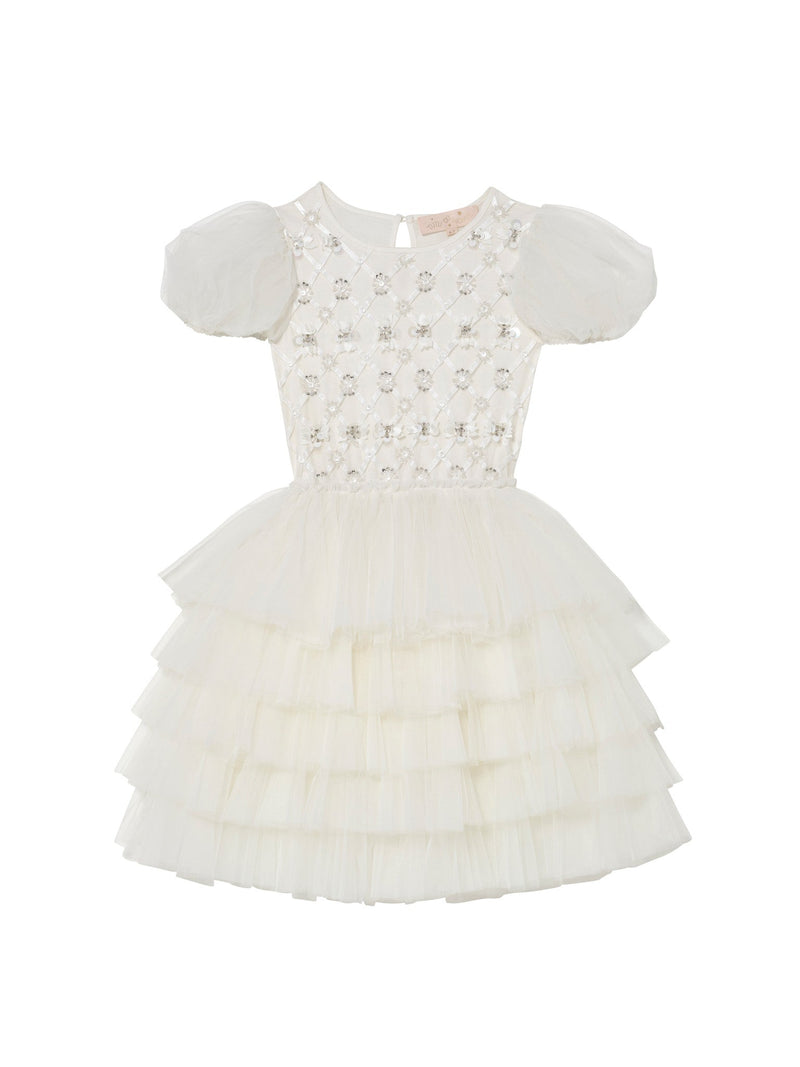 Floral Lattice Tutu Dress