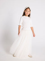 White Classic Skirt & Elyseé Top Two Piece Set | Value €225