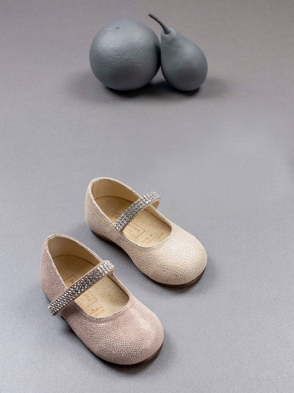 Single Strap Swarovski Crystal Embellished Ballerinas