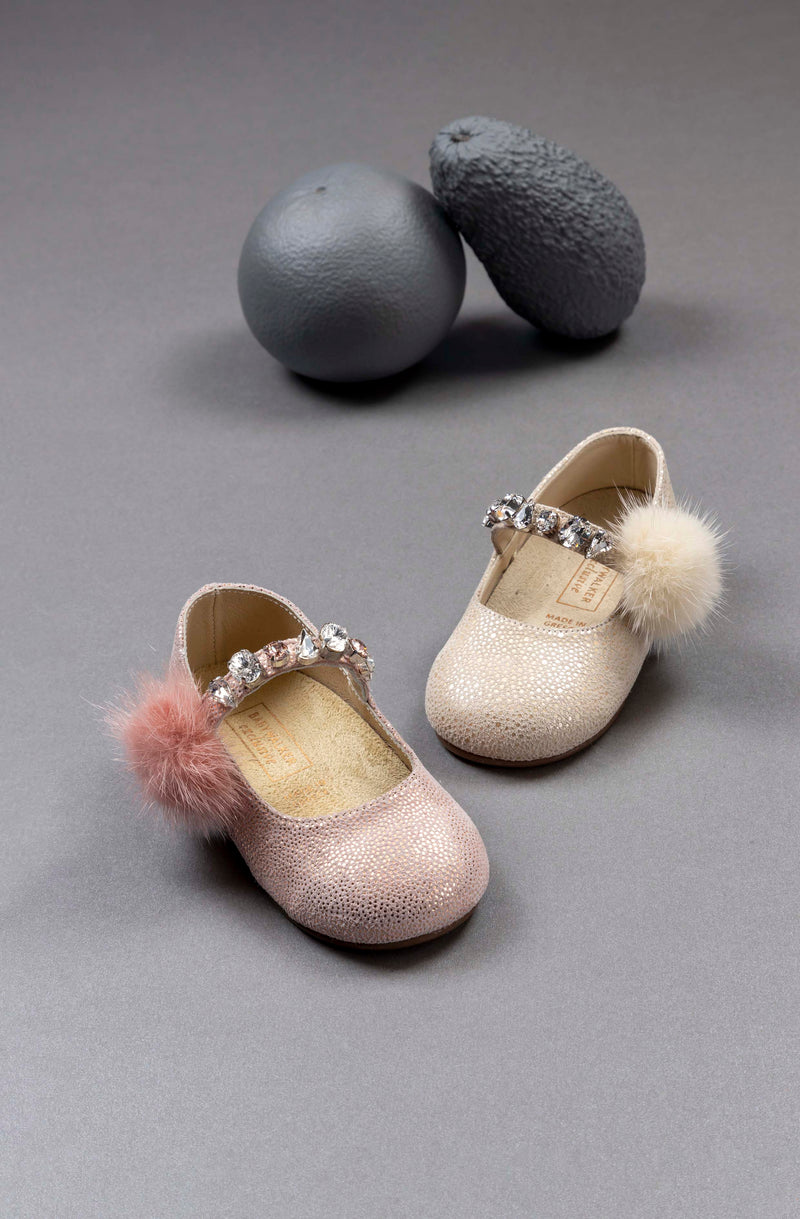 Single Strap Swarovski Crystal Embellished Ballerinas