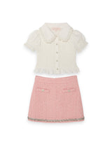 Pink Audrey Skirt & White Bridgette Blouse Two Piece Set | Value €233