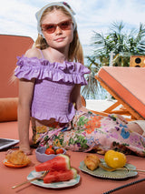 Floriane Pants Purple Two Piece Set | Value $209