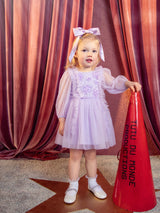 Bébé Violet Velvet Tutu Dress