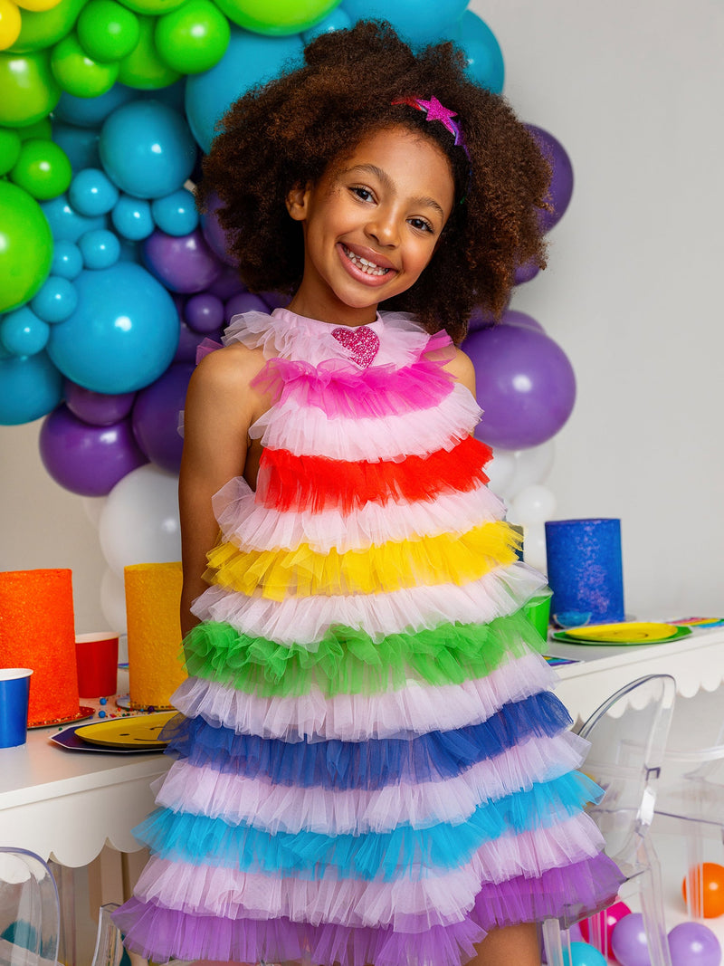 Rainbow Glow Tulle Dress Tutu Du Monde EU