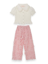 Rose Riviera Pants & White Blouse Two Piece Set | Value €299