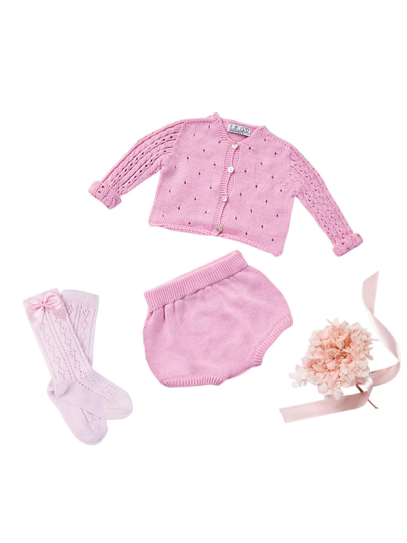 Pink Cardigan Gift Set